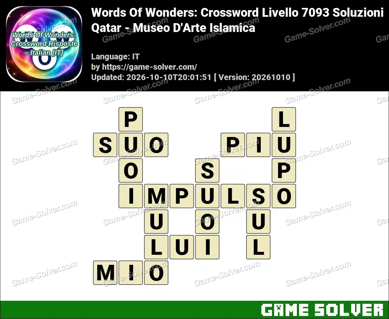 Words Of Wonders: Crossword Livello 7093 Soluzioni – Qatar – Museo D’Arte Islamica